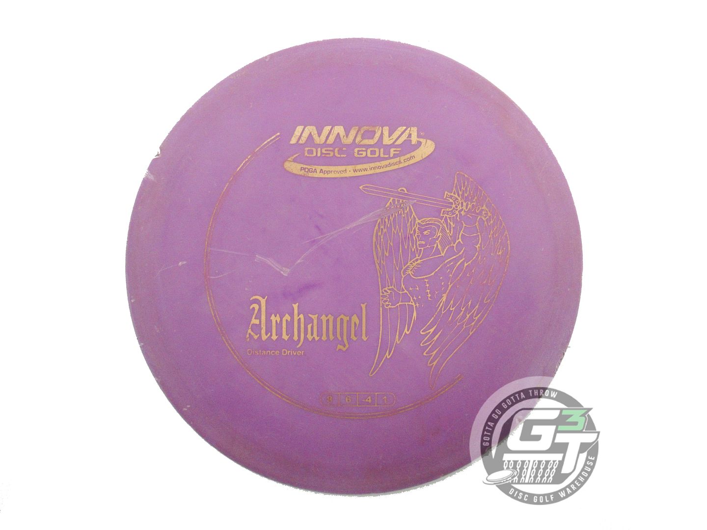 USED Innova DX Archangel 170g Purple Gold Foil Distance Driver Golf Disc