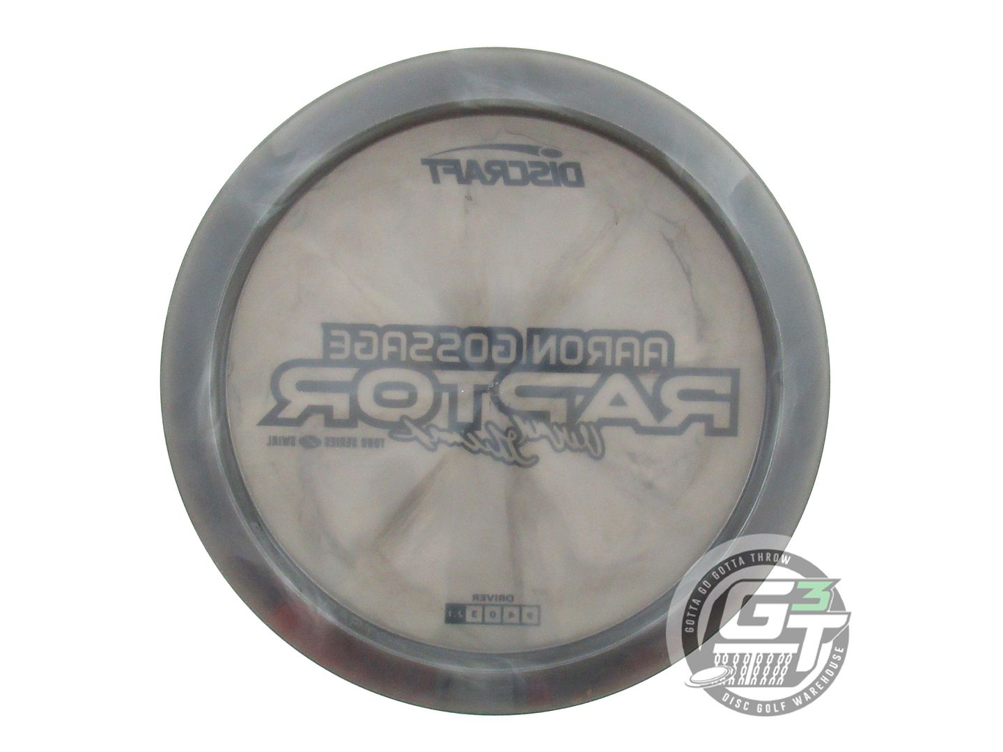 USED Discraft [GOSSAGE] Z Swirl Raptor 174g Gray Black Stamp Driver Disc