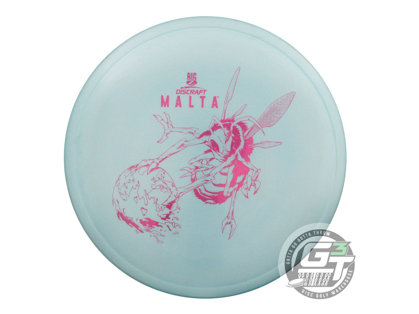 USED Discraft Big Z Malta 174g Aqua Magenta Star Foil Midrange Golf Disc