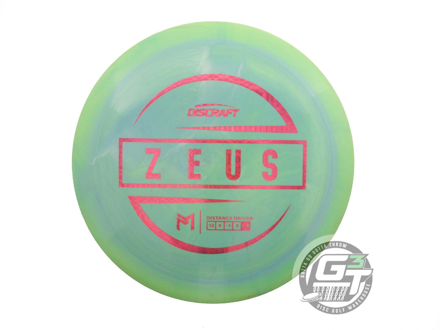 USED Discraft [McBETH] ESP Zeus 175g Green-Teal Pink Tron Foil Driver Golf Disc