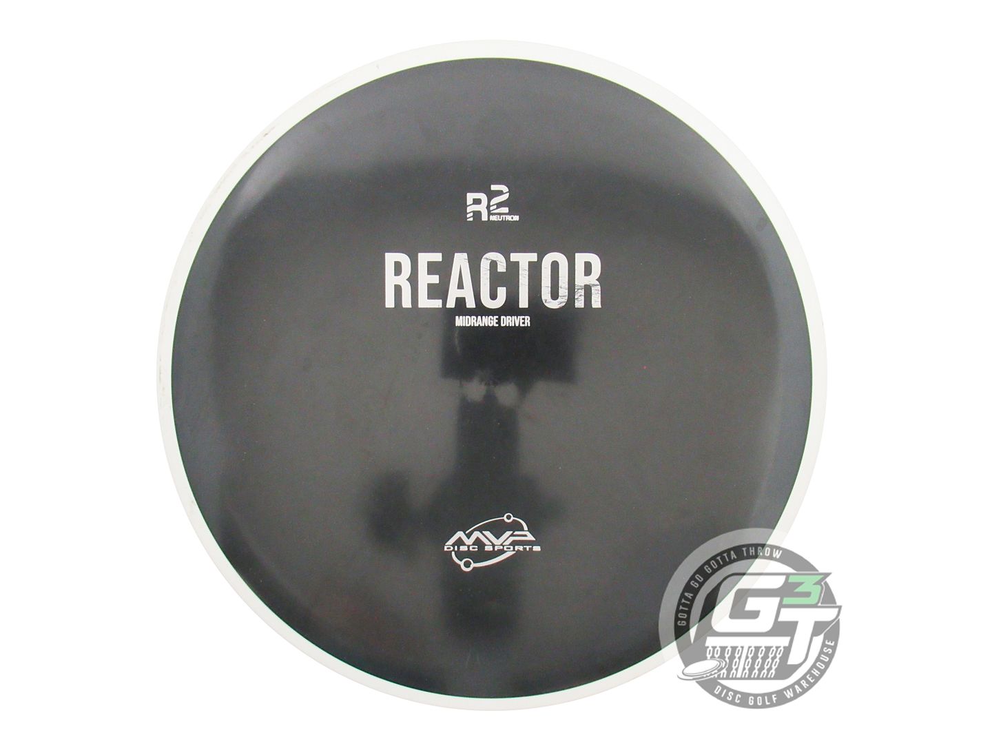 USED MVP Disc Sports R2 Neutron Reactor 176g Black White Rim Midrange Golf Disc