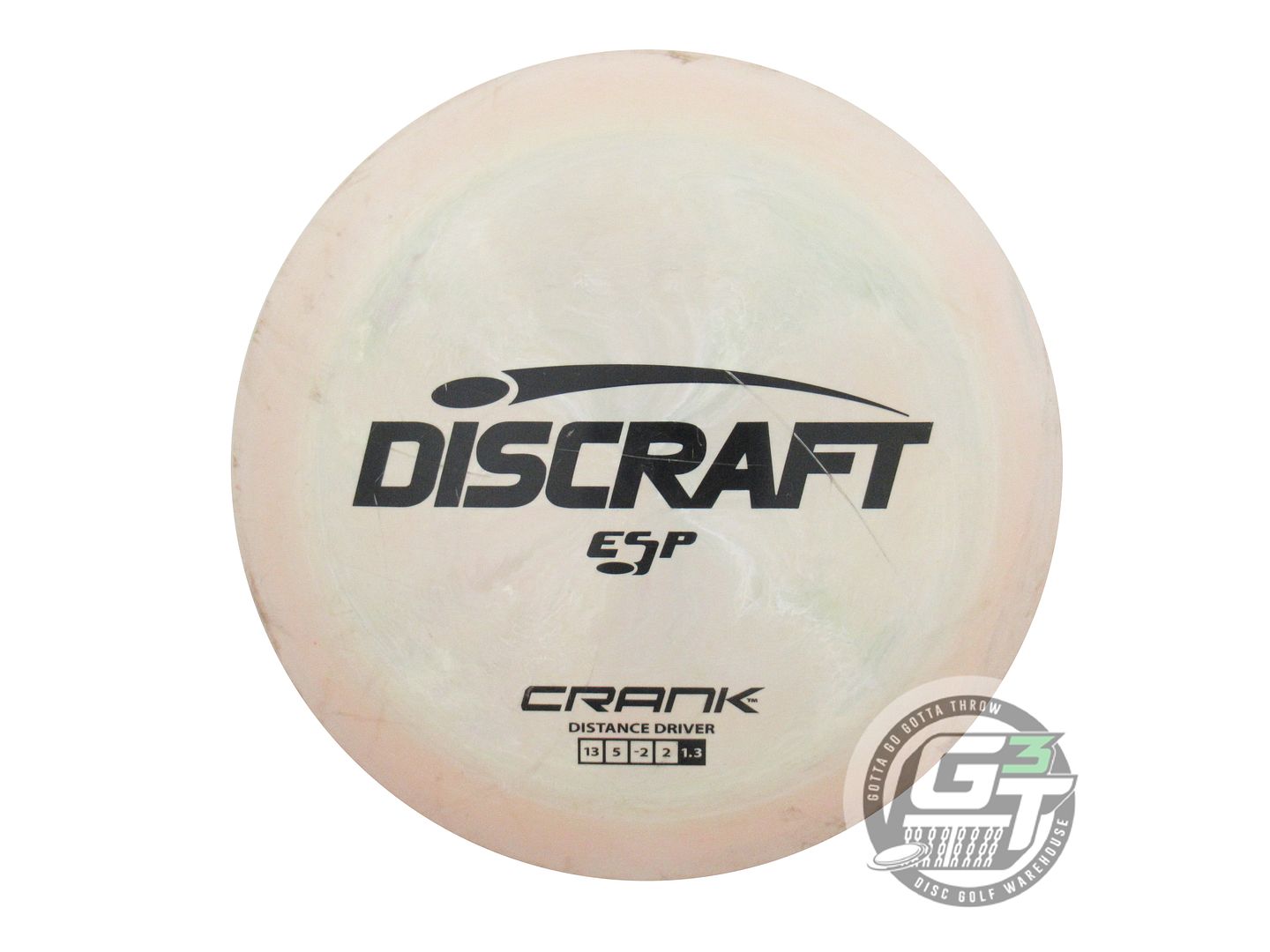 USED Discraft ESP Crank 174g Peach-Sage Black Stamp Distance Driver Golf Disc