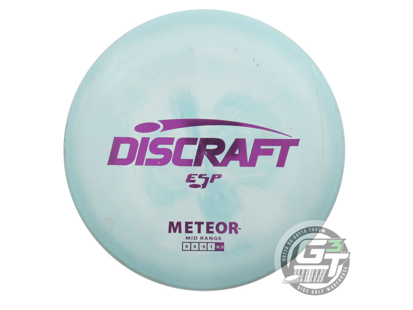USED Discraft ESP Meteor 180g Seafoam Purple Foil Midrange Golf Disc