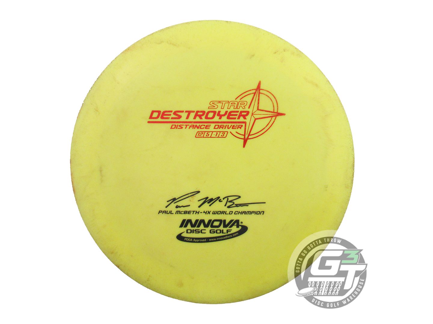USED Innova [McBETH] Star Destroyer 153g Yellow Red & Black Stamp Driver Disc