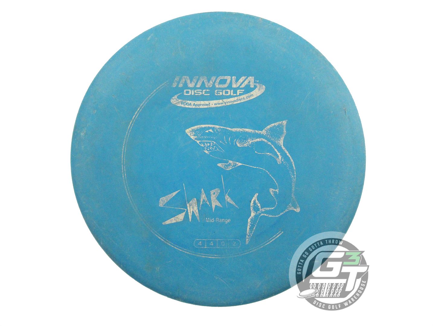 USED Innova DX Shark 180g Blue Silver Foil Midrange Golf Disc