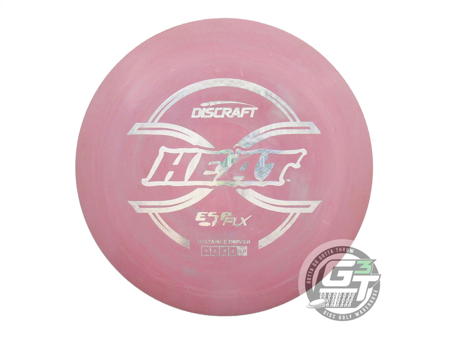 USED Discraft ESP FLX Heat 175g Pink Silver Tron Foil Distance Driver Golf Disc