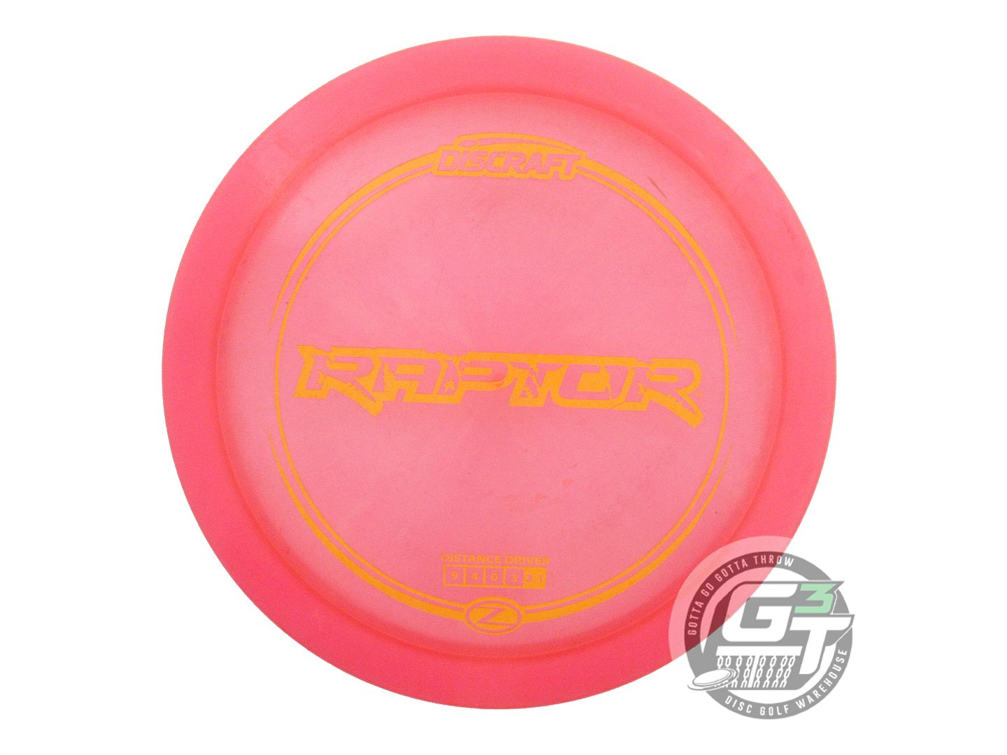 USED Discraft Z Raptor 175g Pink Marigold Stamp Distance Driver Golf Disc