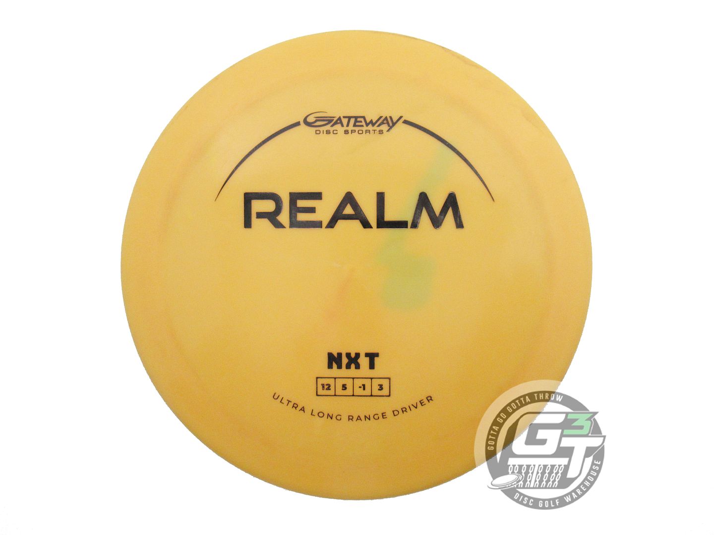 USED Gateway NXT Realm 176g Marigold Black Stamp Distance Driver Golf Disc
