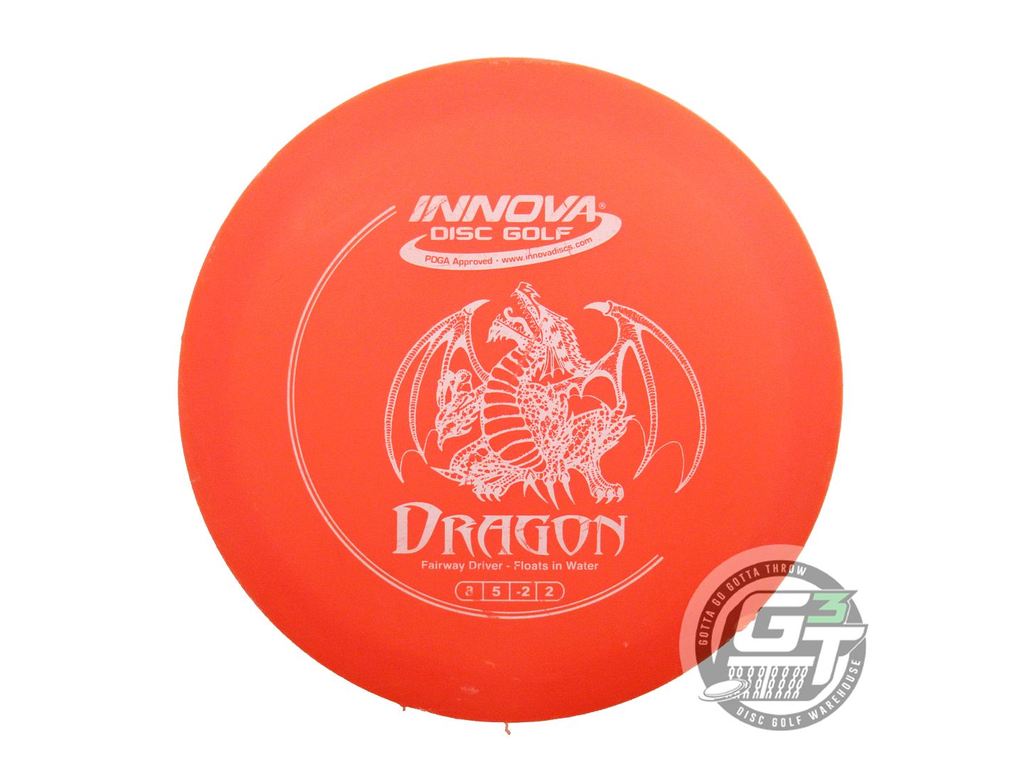 USED Innova DX Dragon 162g Orange White Stamp Distance Driver Golf Disc
