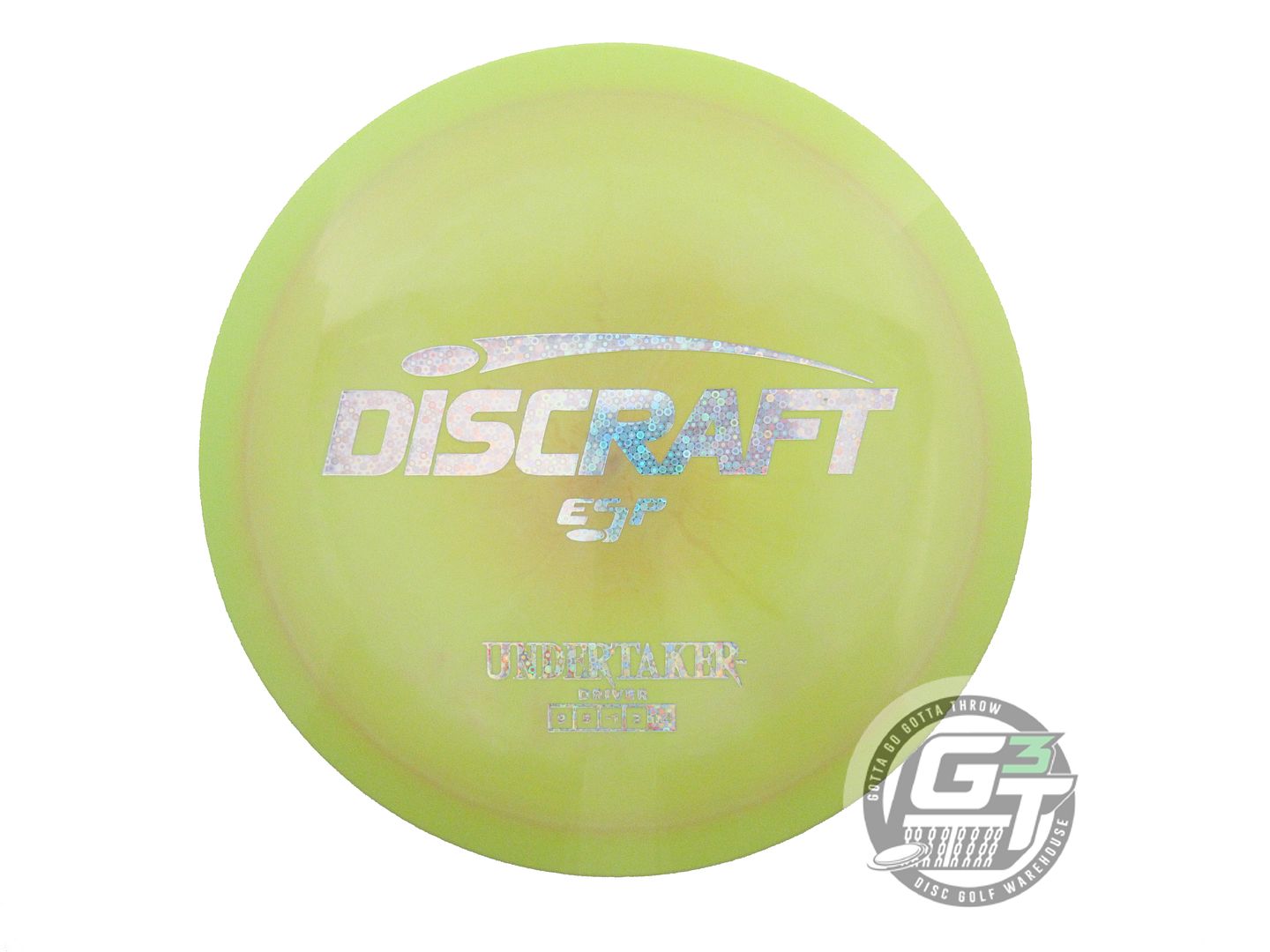 NOS Discraft ESP Undertaker 175f Lime Bubble Holo Foil Distance Driver Golf Disc
