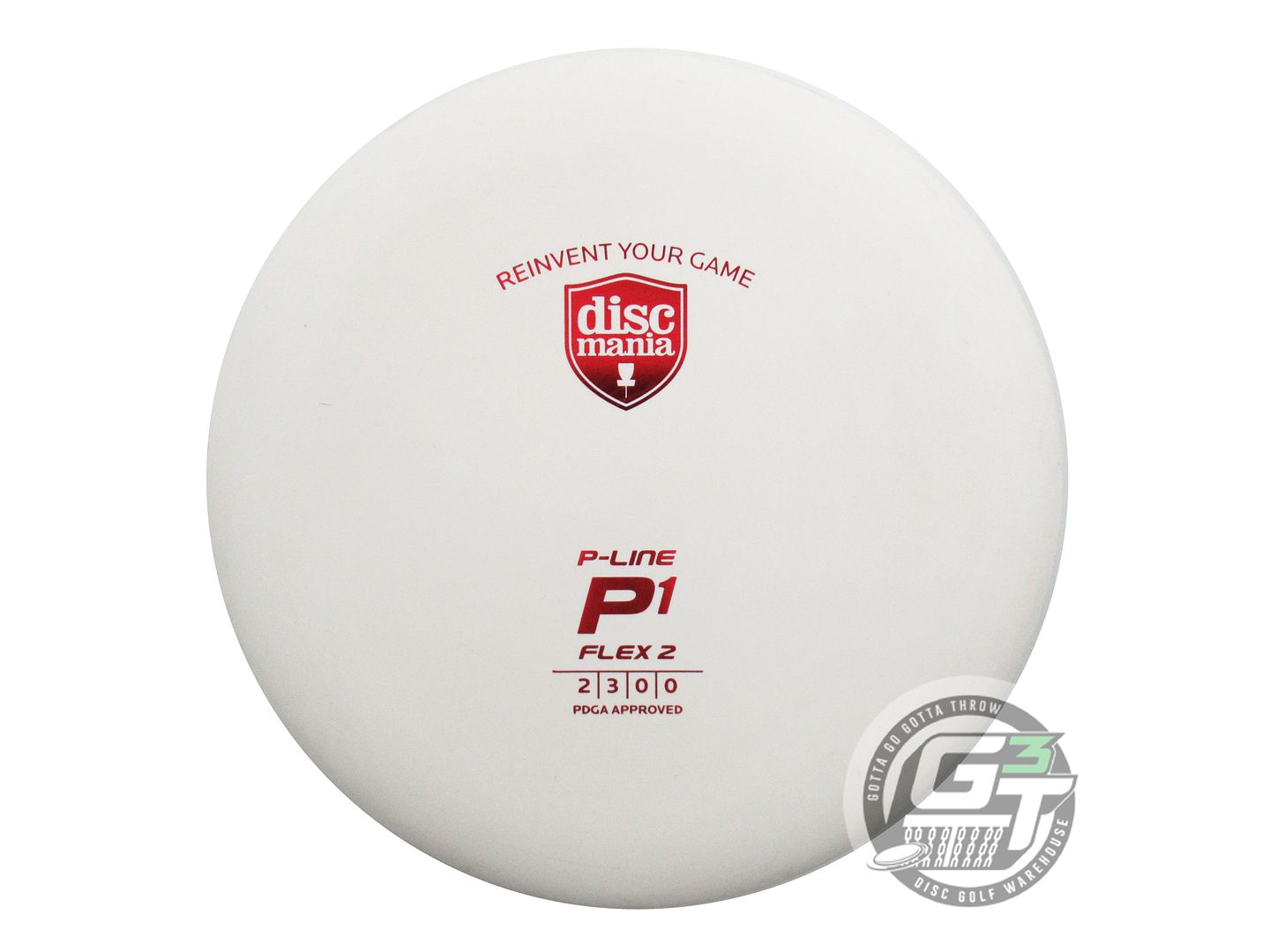 USED DiscMania P-Line P1 174g White Red Foil A Putter Golf Disc