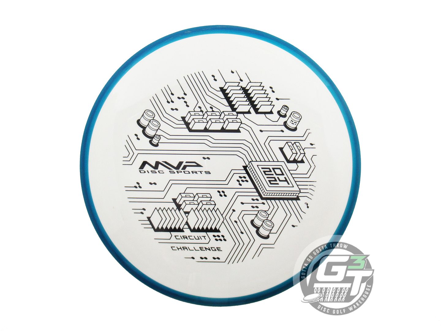 USED Axiom Discs [CIRCUIT] Prism Neutron Trance 174g White Teal Rim Driver Disc