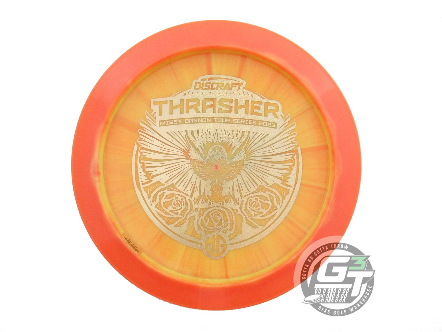 NOS Discraft [GANNON] Swirl ESP Thrasher 177g Orange-Yellow Driver Golf Disc
