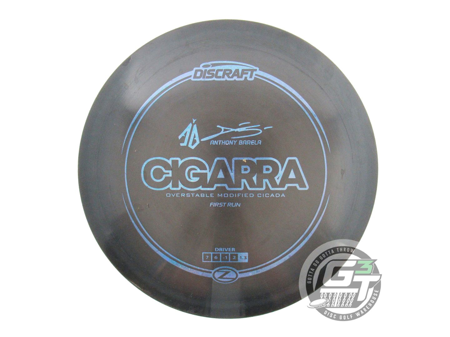 USED Discraft [BARELA] Z Cigarra 176g Black Blue Star Foil Fairway Driver Disc