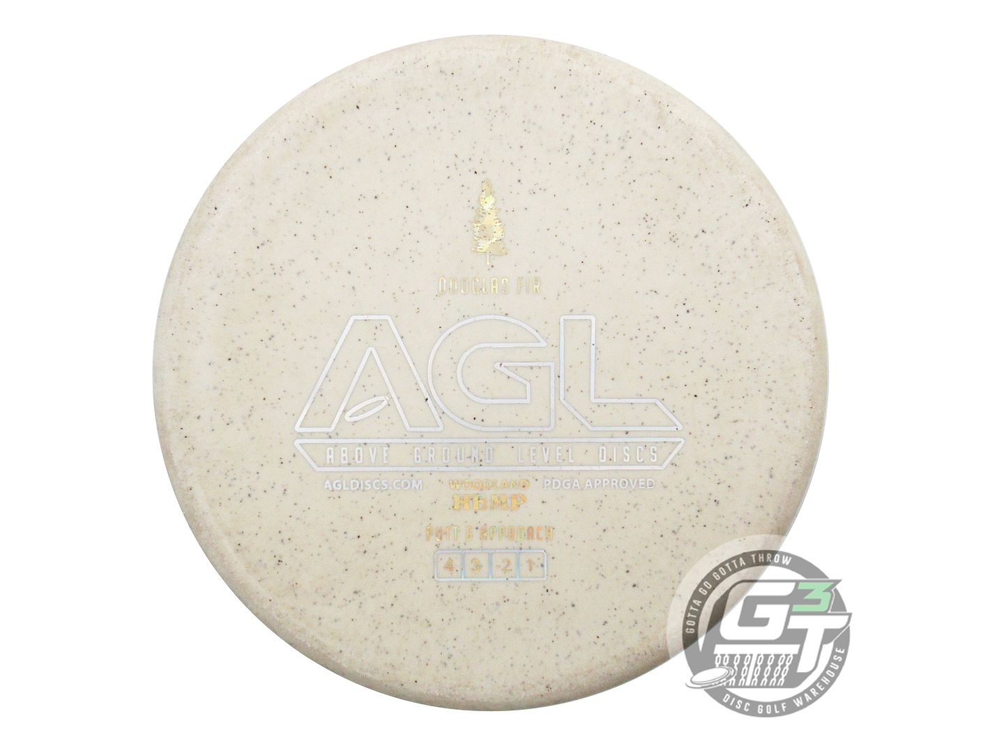 USED Above Ground Level Hemp Woodland Douglas Fir 165g Silver Holo Putter Disc