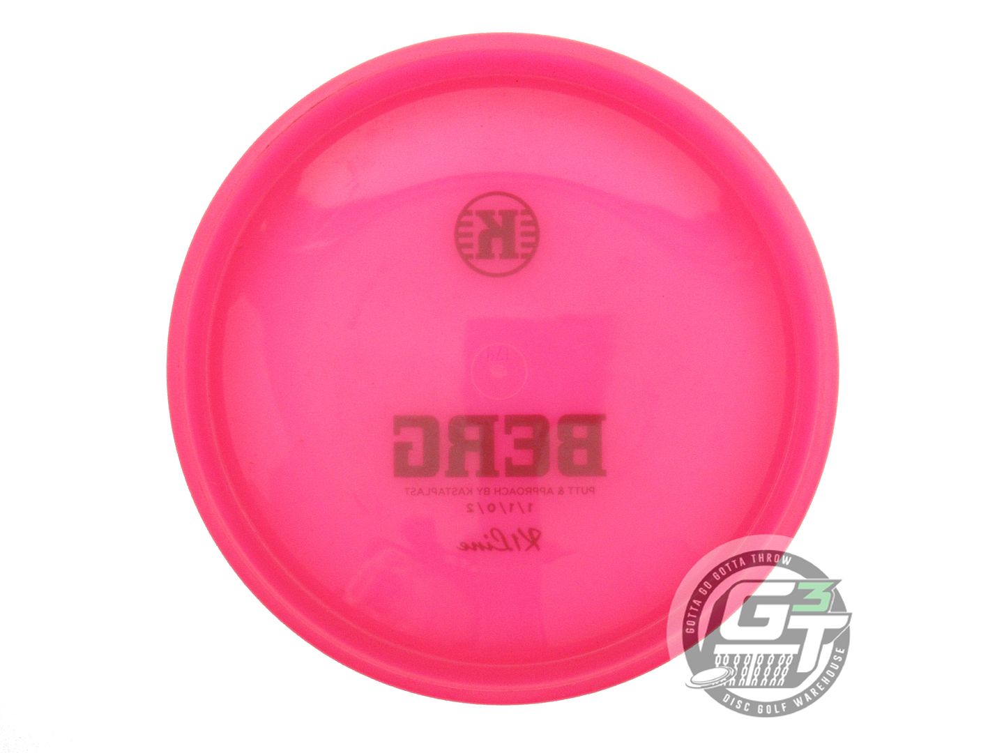 USED Kastaplast K1 Berg 174g Pink Black Stamp Putter Golf Disc