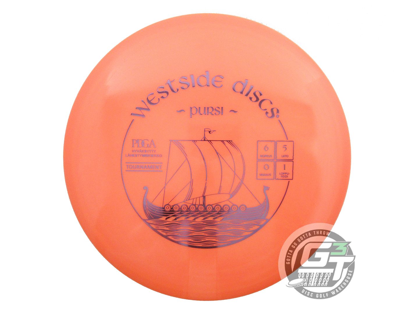 NOS Westside Discs FINNISH Tournament Warship 179g Orange A Midrange Golf Disc