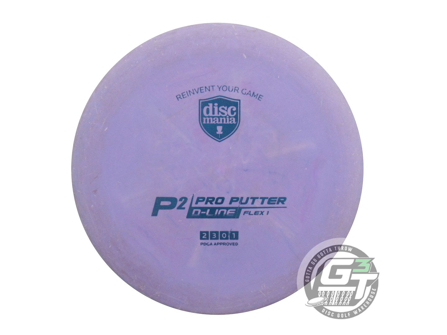 USED DiscMania D-Line Flex 1 P2 176g Purple Blue Foil A Putter Golf Disc