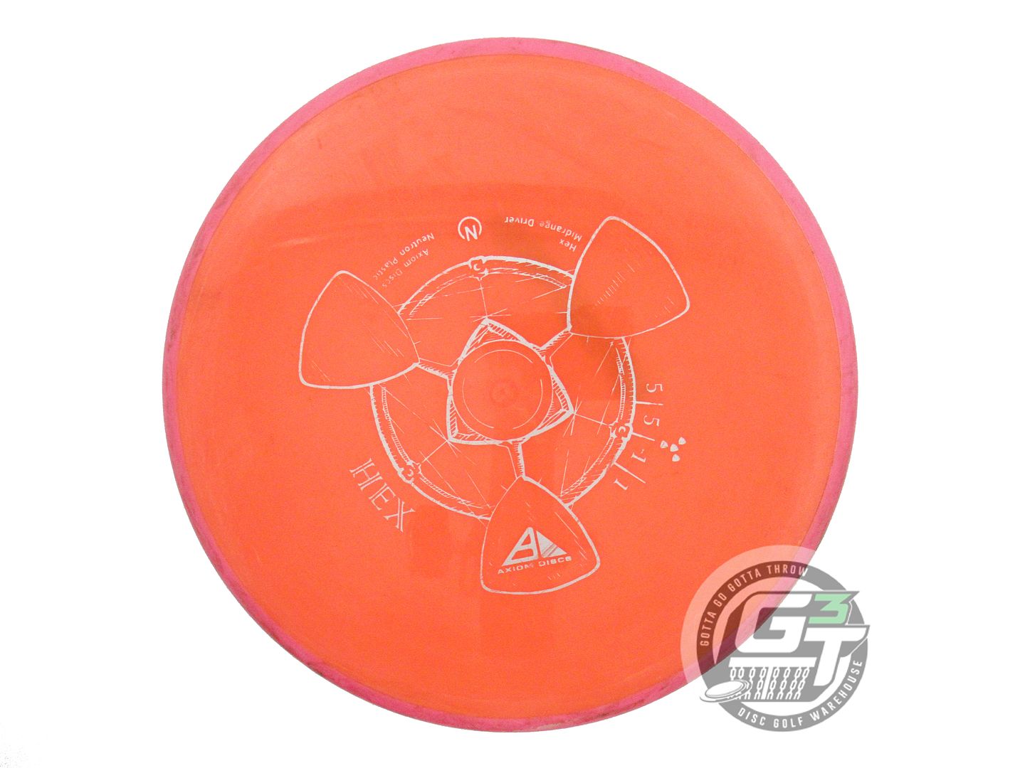 USED Axiom Discs EARTH DAY Neutron Hex 177g Blue Red Rim Midrange Golf Disc