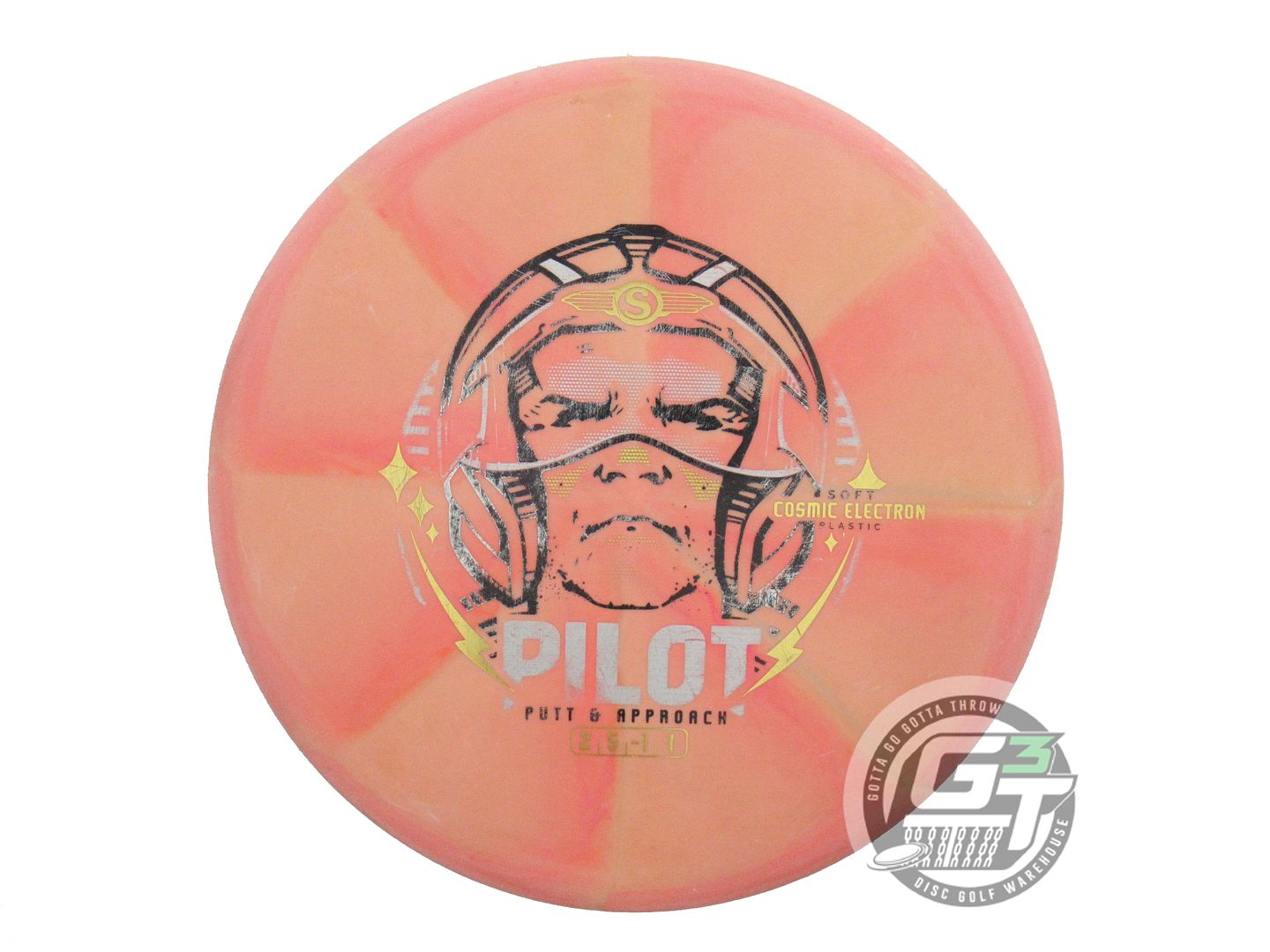 USED Streamline Discs Cosmic Electron Soft Pilot 172g Pink-Peach Putter Disc