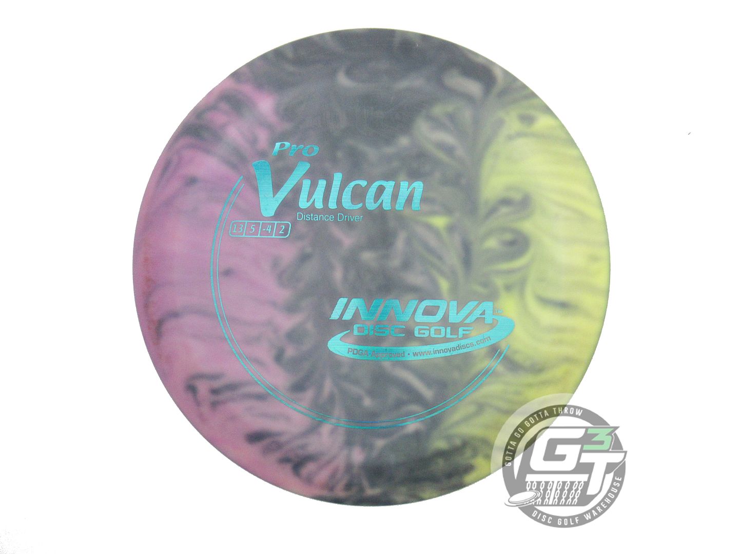 USED Innova Pro Vulcan 170g White HOME DYED Distance Driver Golf Disc