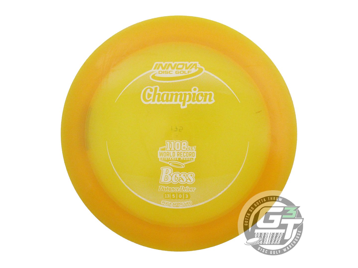 USED Innova Champion Boss 175g Marigold White Stamp Distance Driver Golf Disc