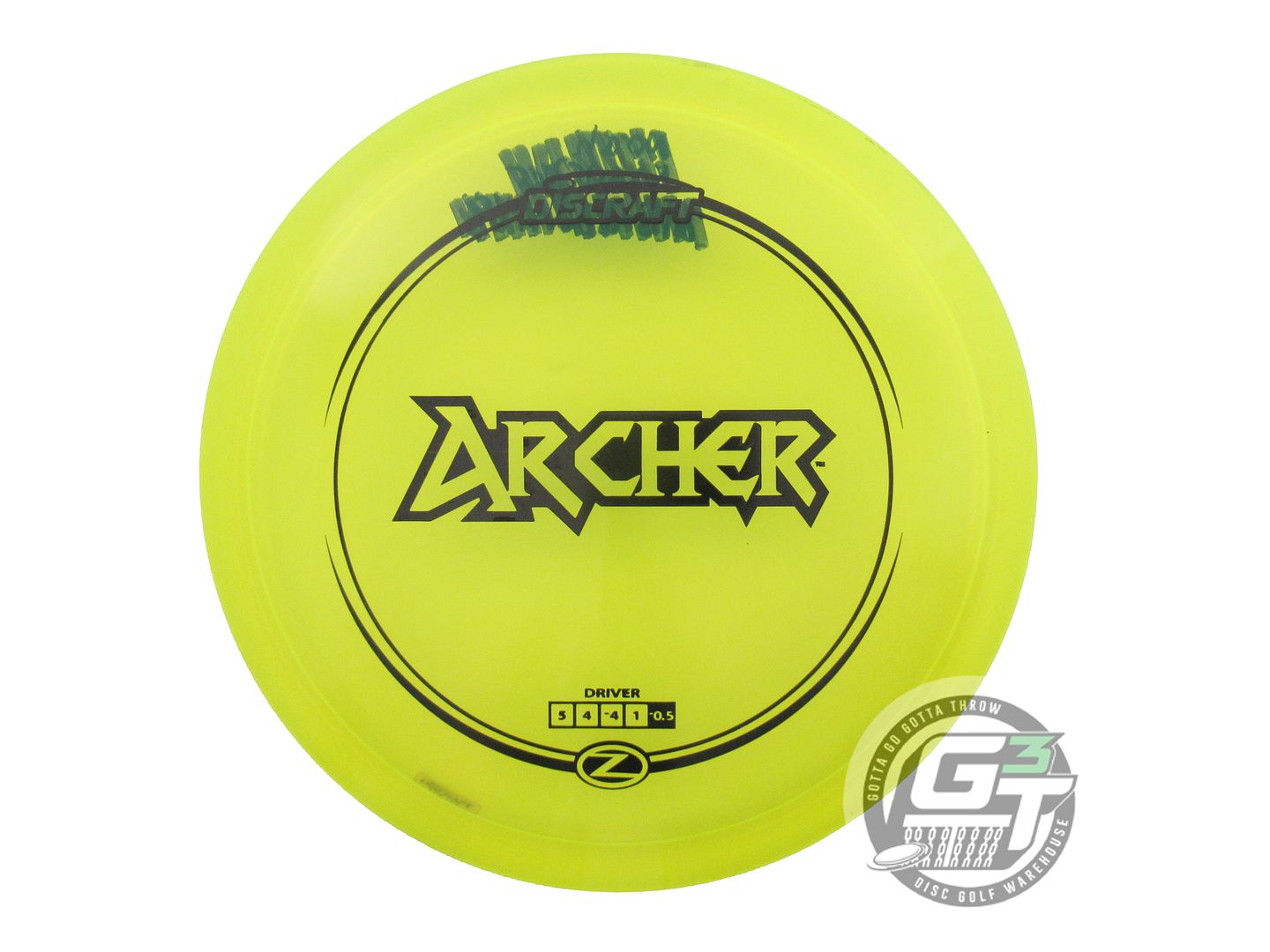 USED Discraft Z Archer 175g Yellow Black Stamp Fairway Driver Golf Disc