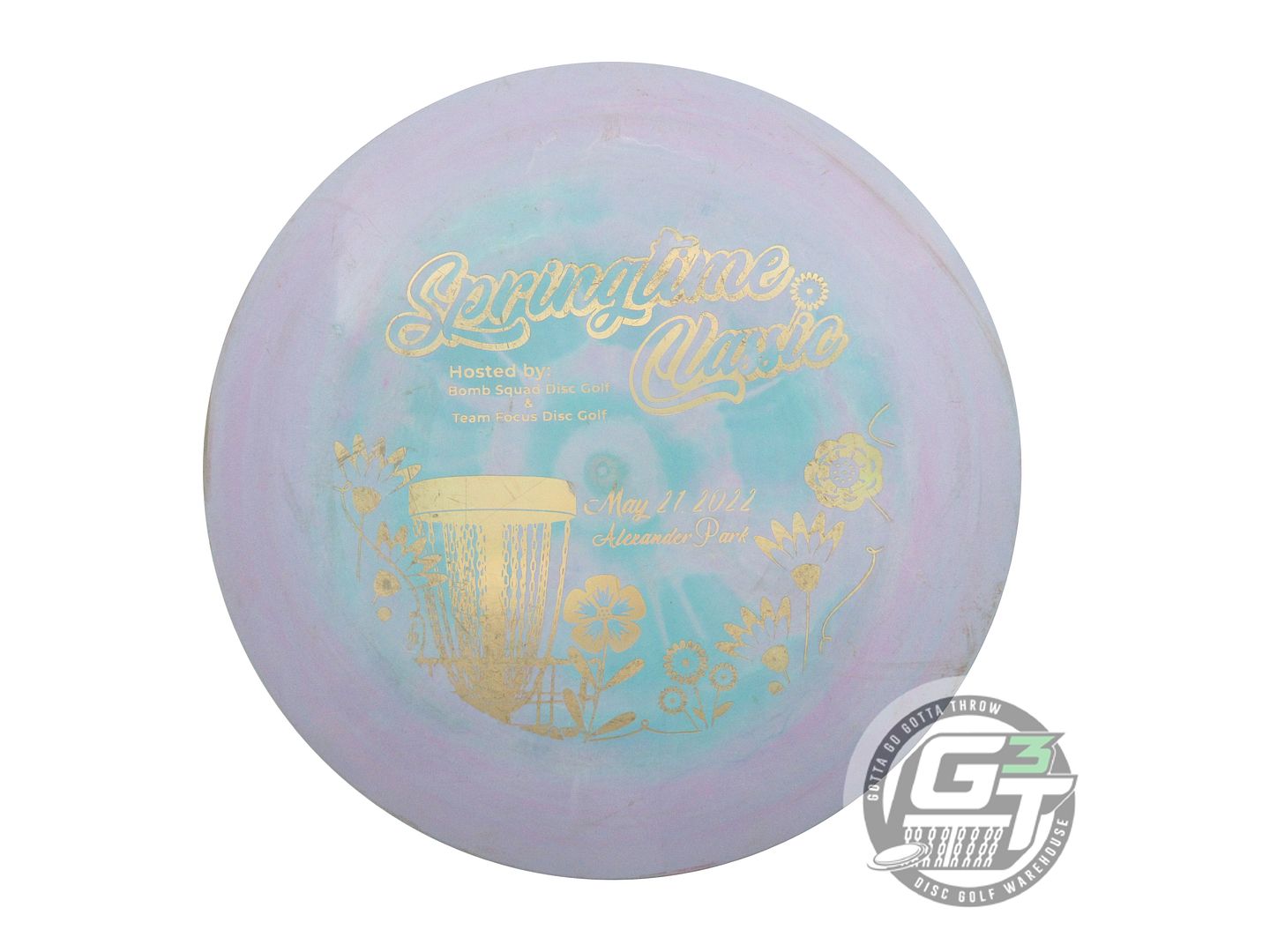USED Discraft ESP Undertaker 175g Lilac-Seafoam Gold Foil Distance Driver Disc