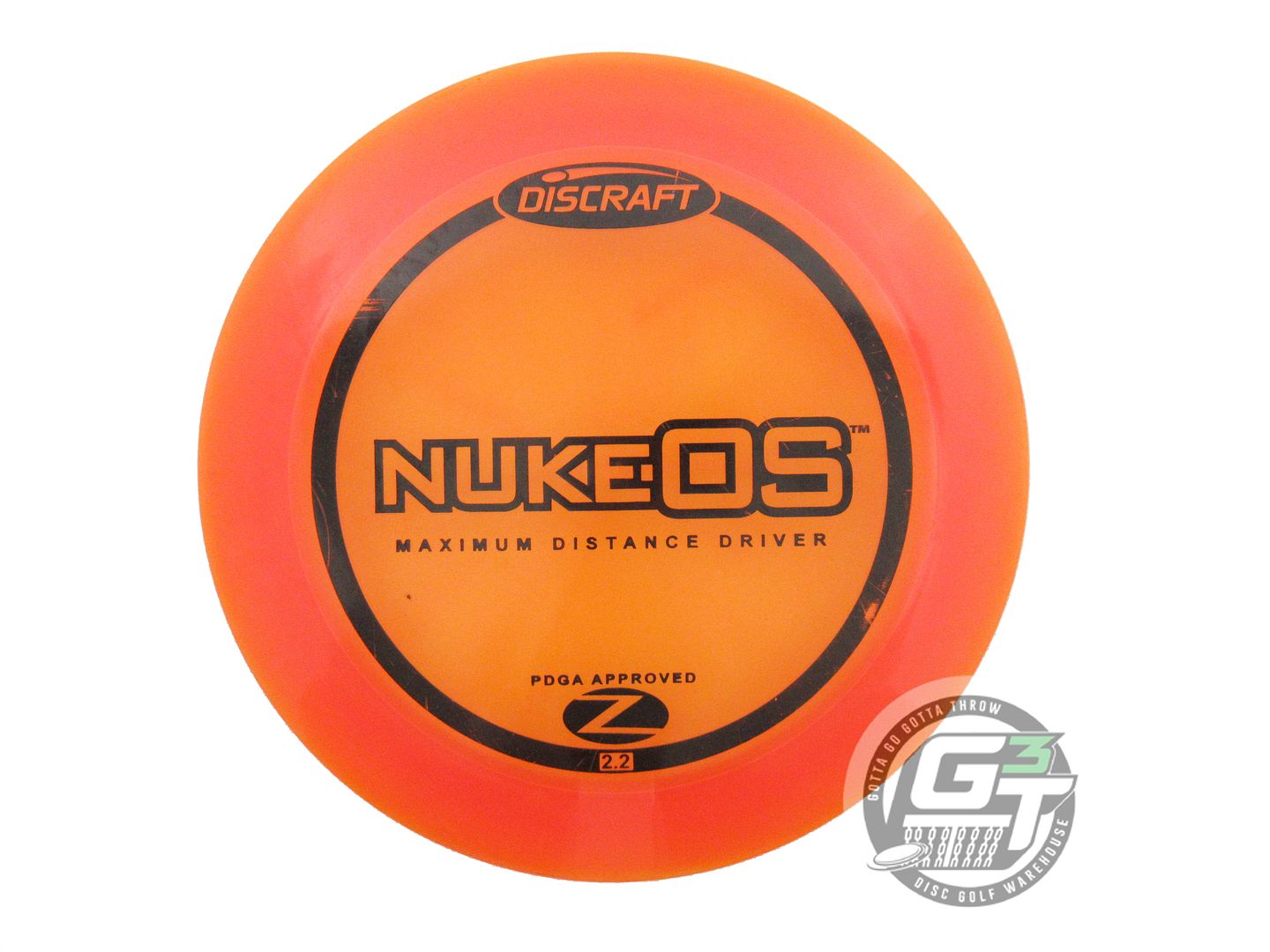USED Discraft Z Nuke OS 174g Orange Black Stamp Distance Driver Golf Disc
