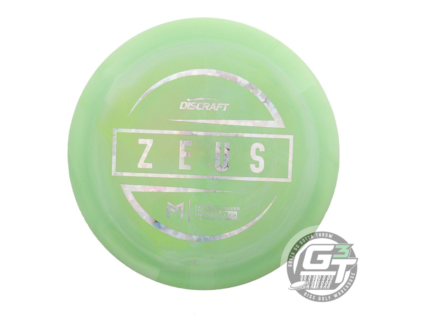 USED Discraft [McBETH] ESP Zeus 176g Olive Silver Flower Foil Driver Golf Disc