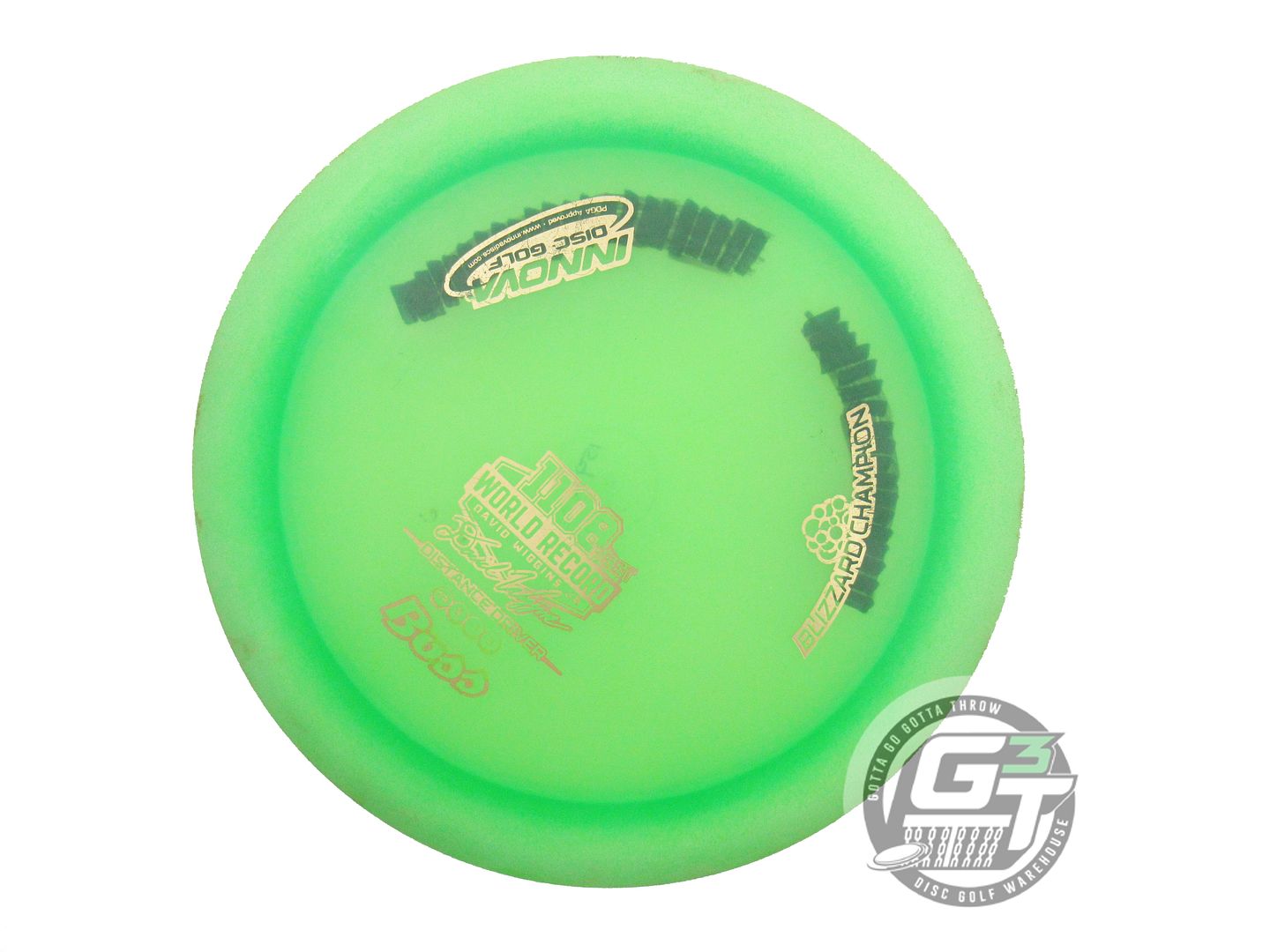 USED Innova Blizzard Boss 160g Green Gold Foil Distance Driver Golf Disc