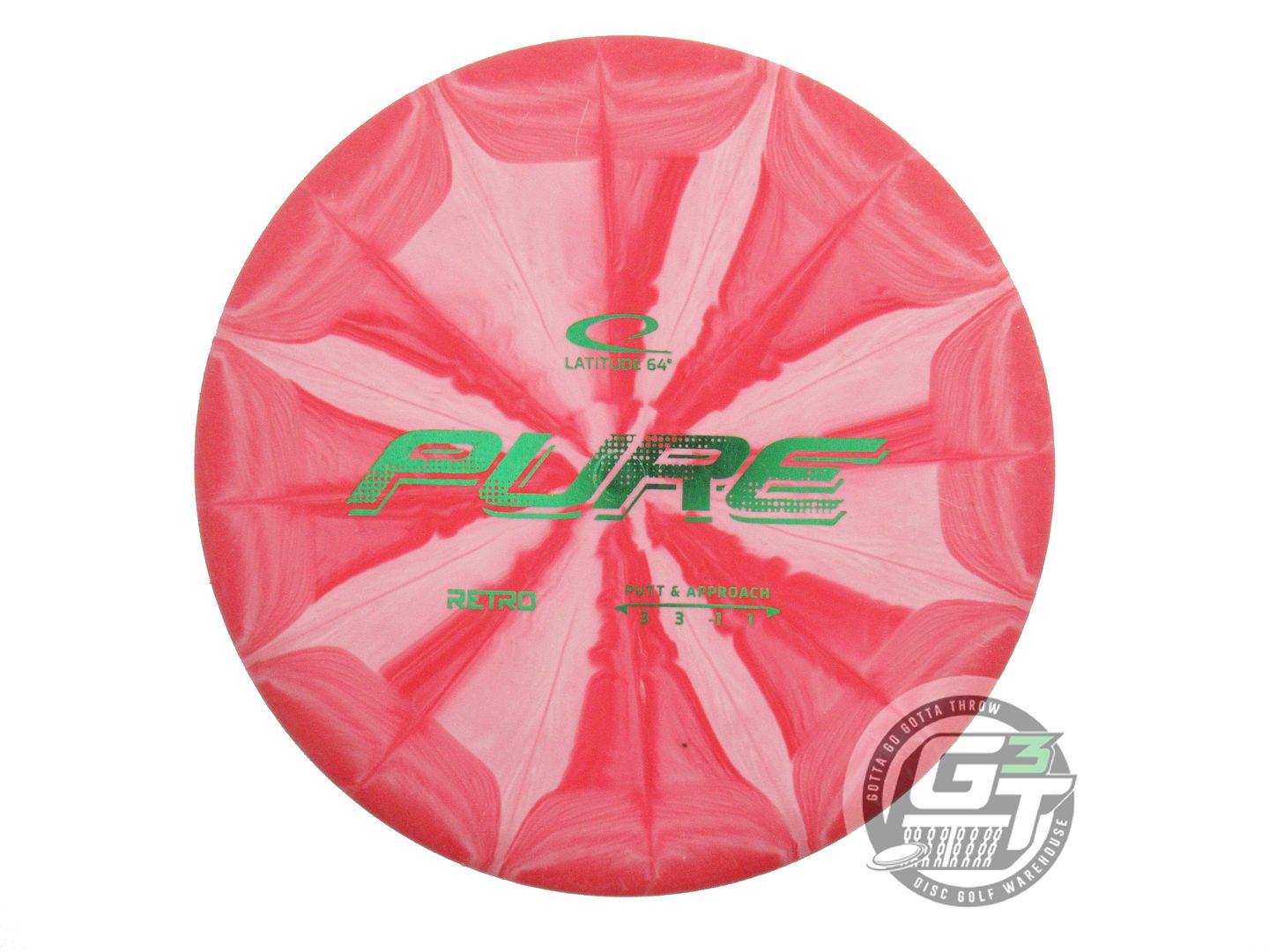 USED Latitude 64 Retro Burst Pure 174g Red Green Foil A Putter Golf Disc