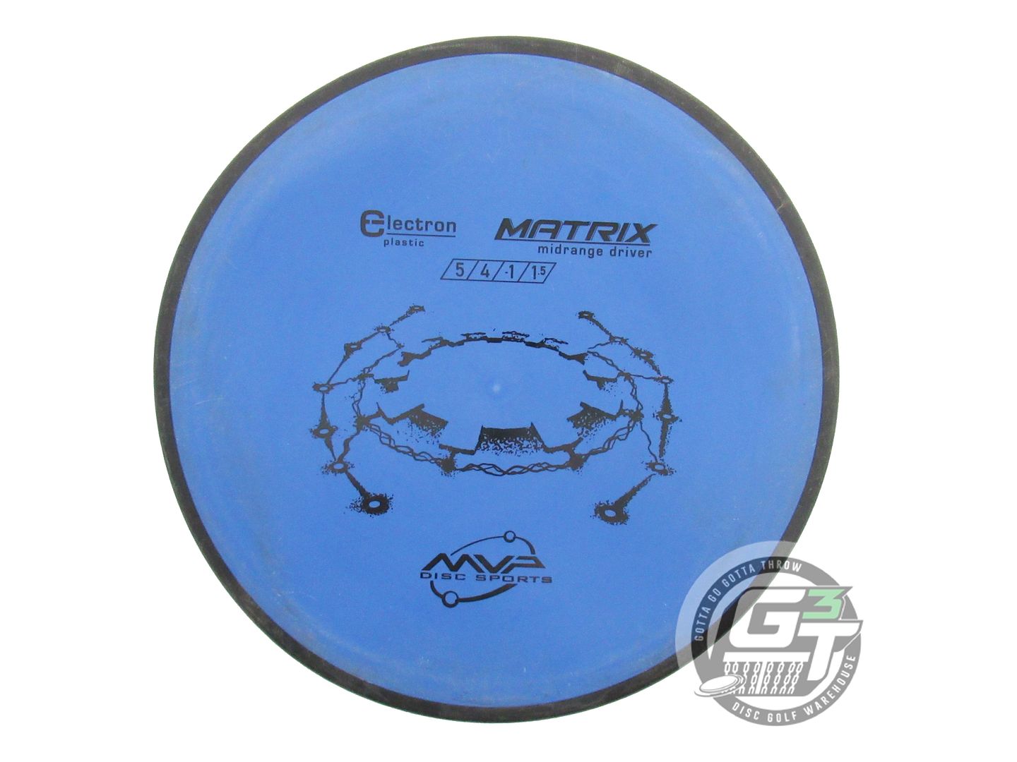USED MVP Disc Sports Electron Matrix 173g Blue WARPED Midrange Golf Disc