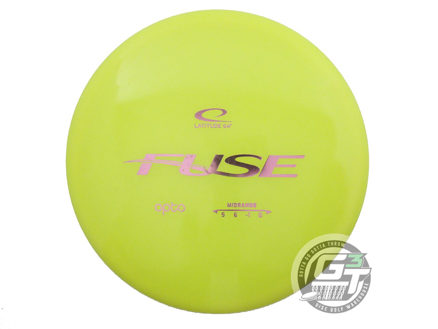 USED Latitude 64 Opto Fuse 178g Yellow Pink Foil Midrange Golf Disc