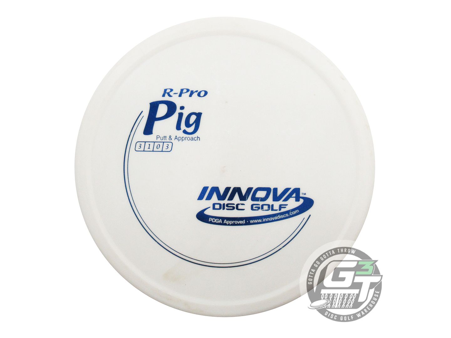 USED Innova R-Pro Pig 175g White Blue Foil Putter Golf Disc