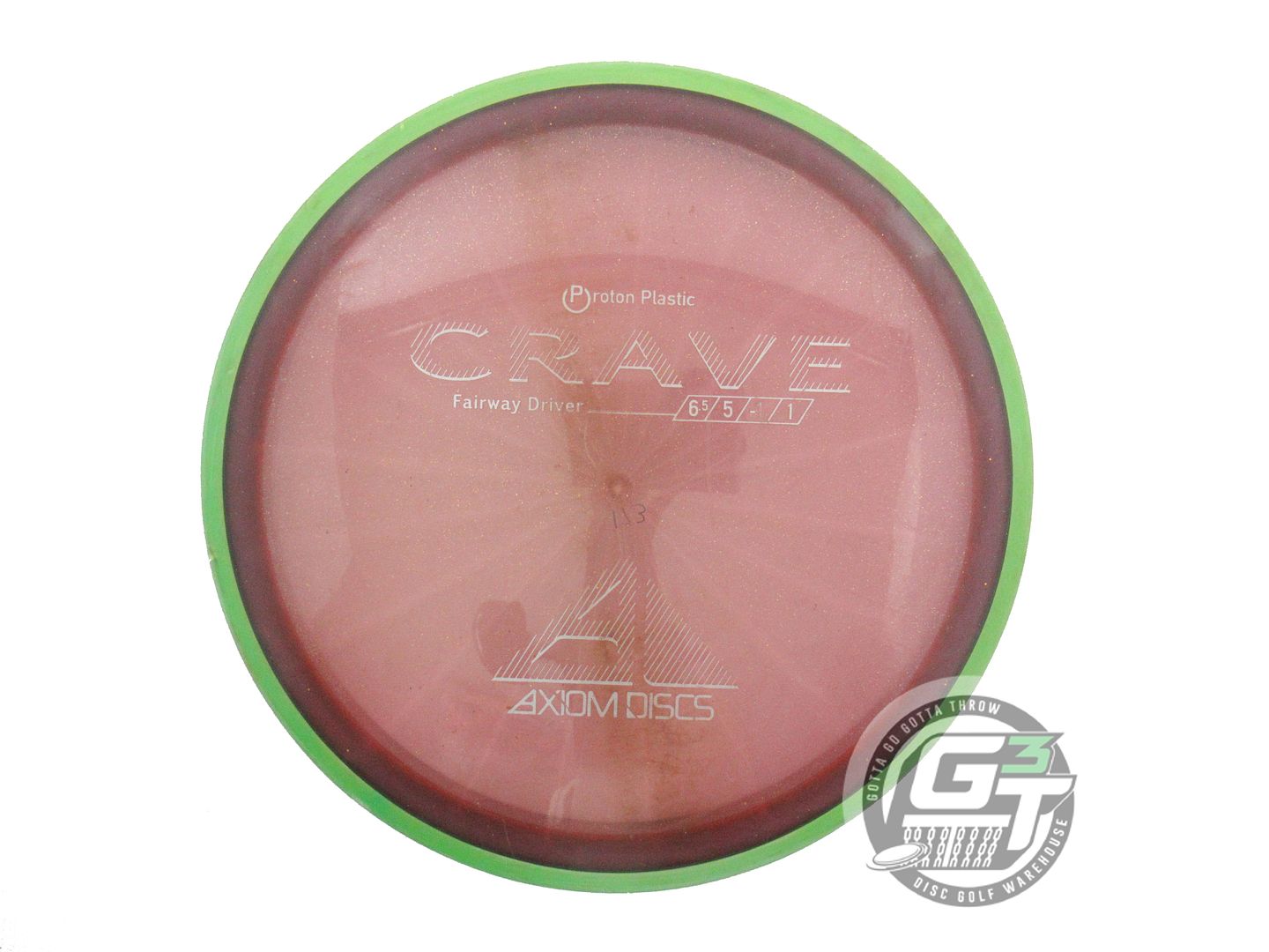 USED Axiom Discs Proton Crave 173g Pink Lime Rim Fairway Driver Golf Disc