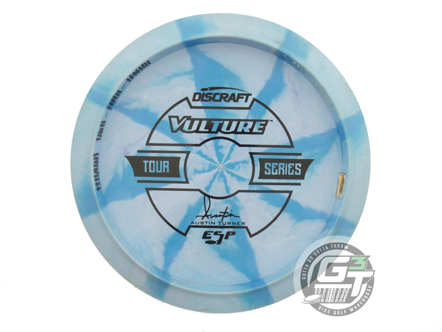 USED Discraft [TURNER] ESP Vulture 175g Teal-Sky Blue Distance Driver Golf Disc
