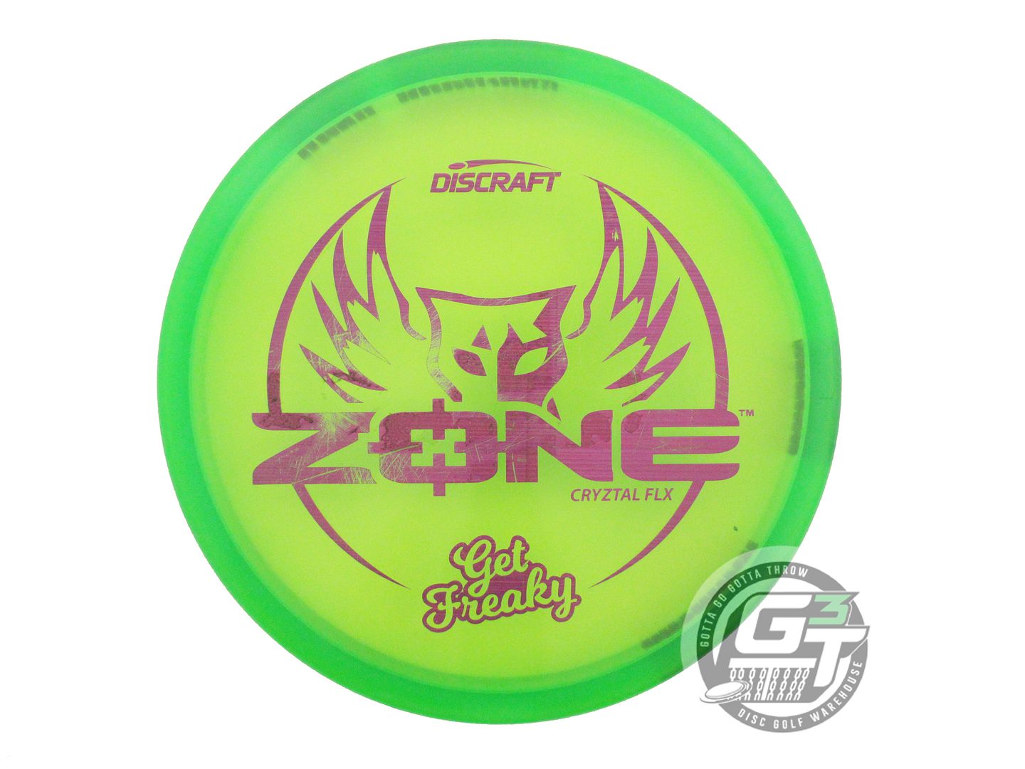 USED Discraft [SMITH] CryZtal FLX Zone 175g Green Purple Laser Foil Putter Disc