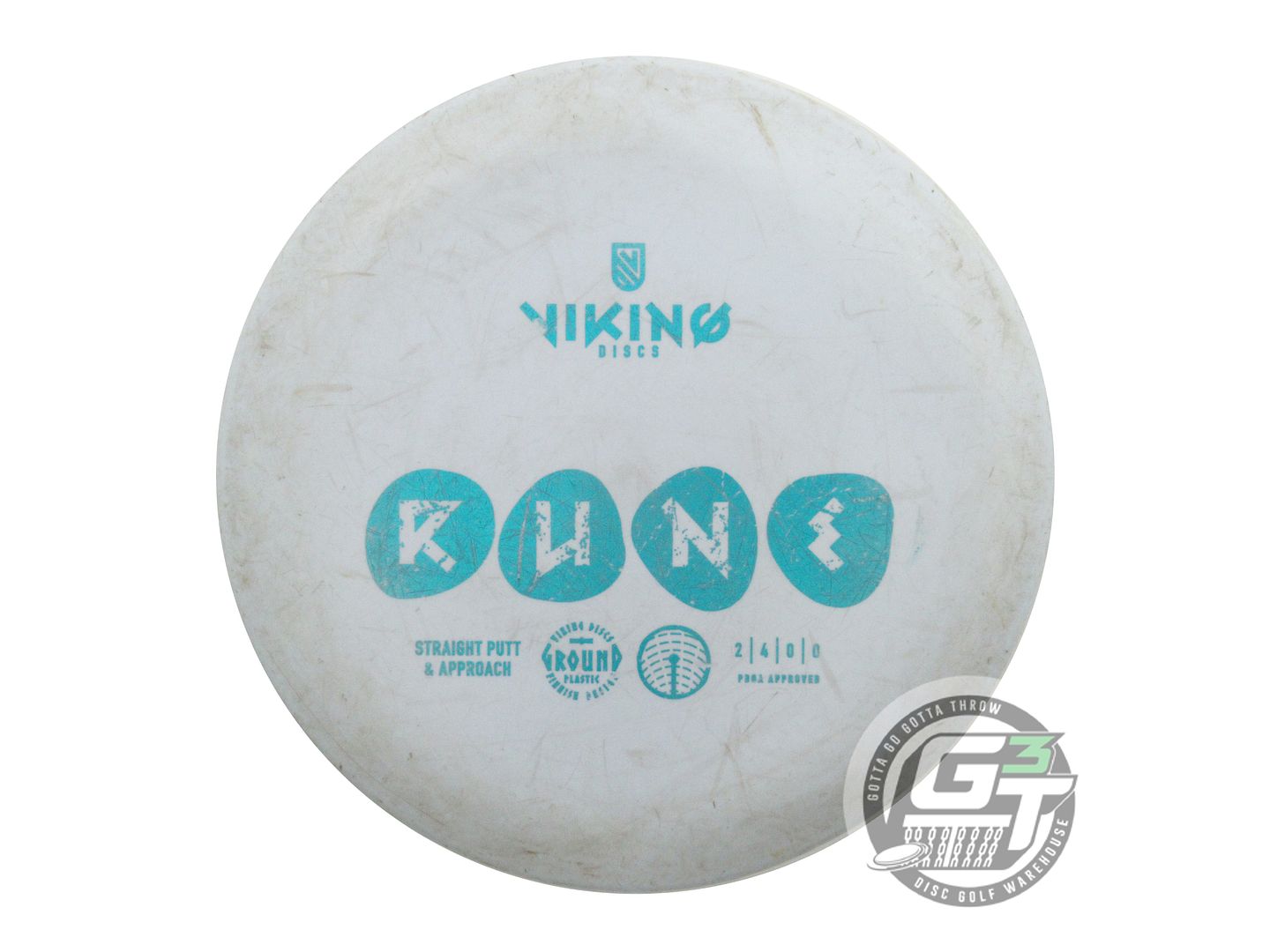 USED Viking Discs Ground Rune 172g Gray Teal Foil Putter Golf Disc