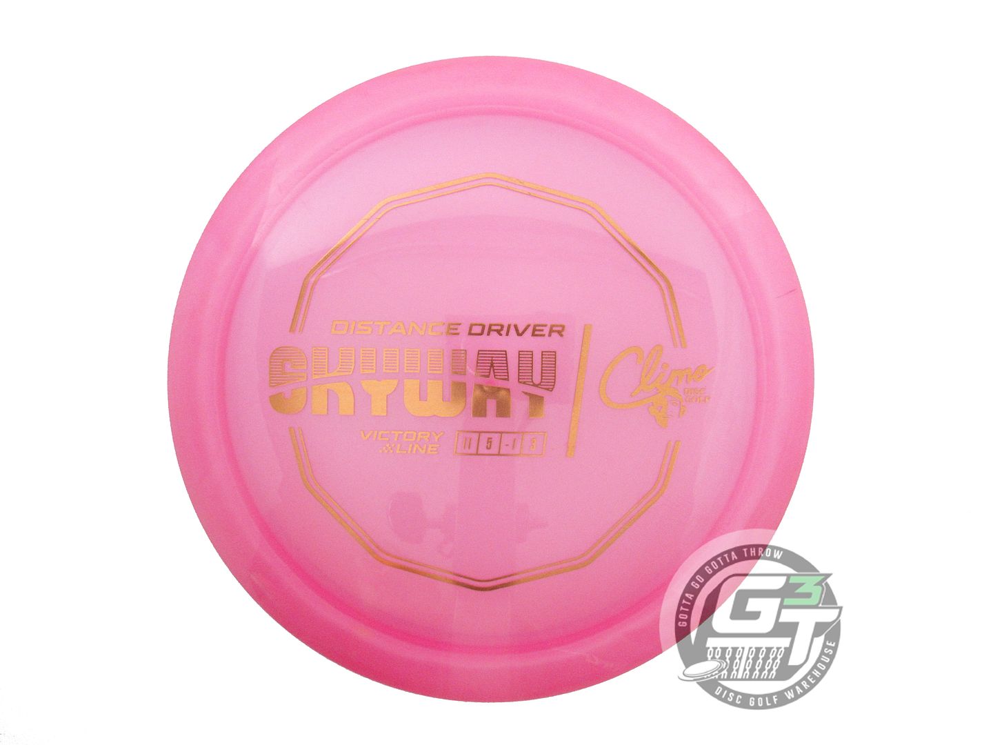 USED Climo Victory Line Skyway 169g Pink Copper Foil Distance Driver Golf Disc