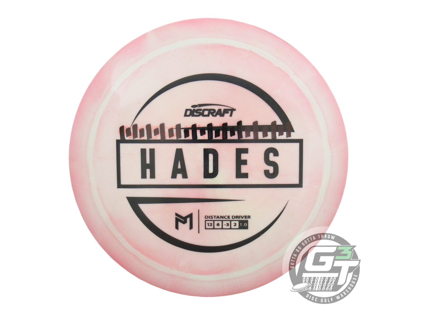 USED Discraft [McBETH] ESP Hades 170g Lt. Pink-Lime Black Stamp Driver Golf Disc