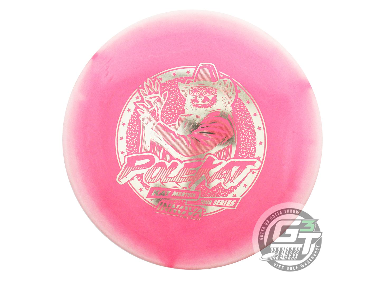 USED Innova [MERTSCH] Halo Star Polecat 174g White-Pink Putter Golf Disc