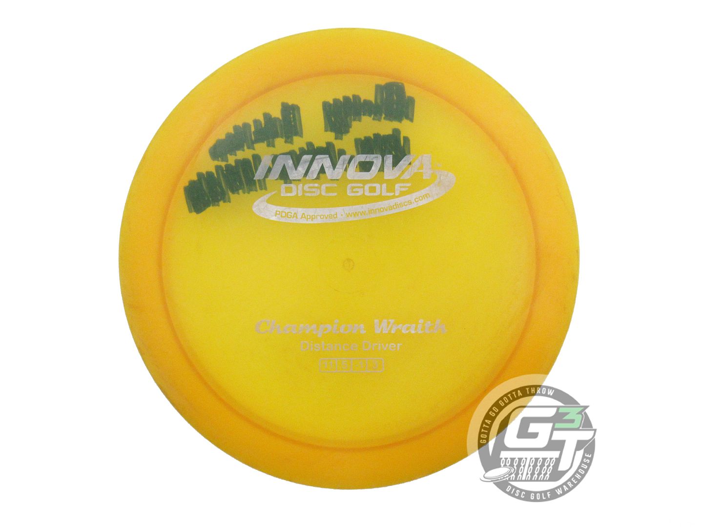 USED Innova Champion Wraith 174g Marigold Silver Foil Distance Driver Golf Disc