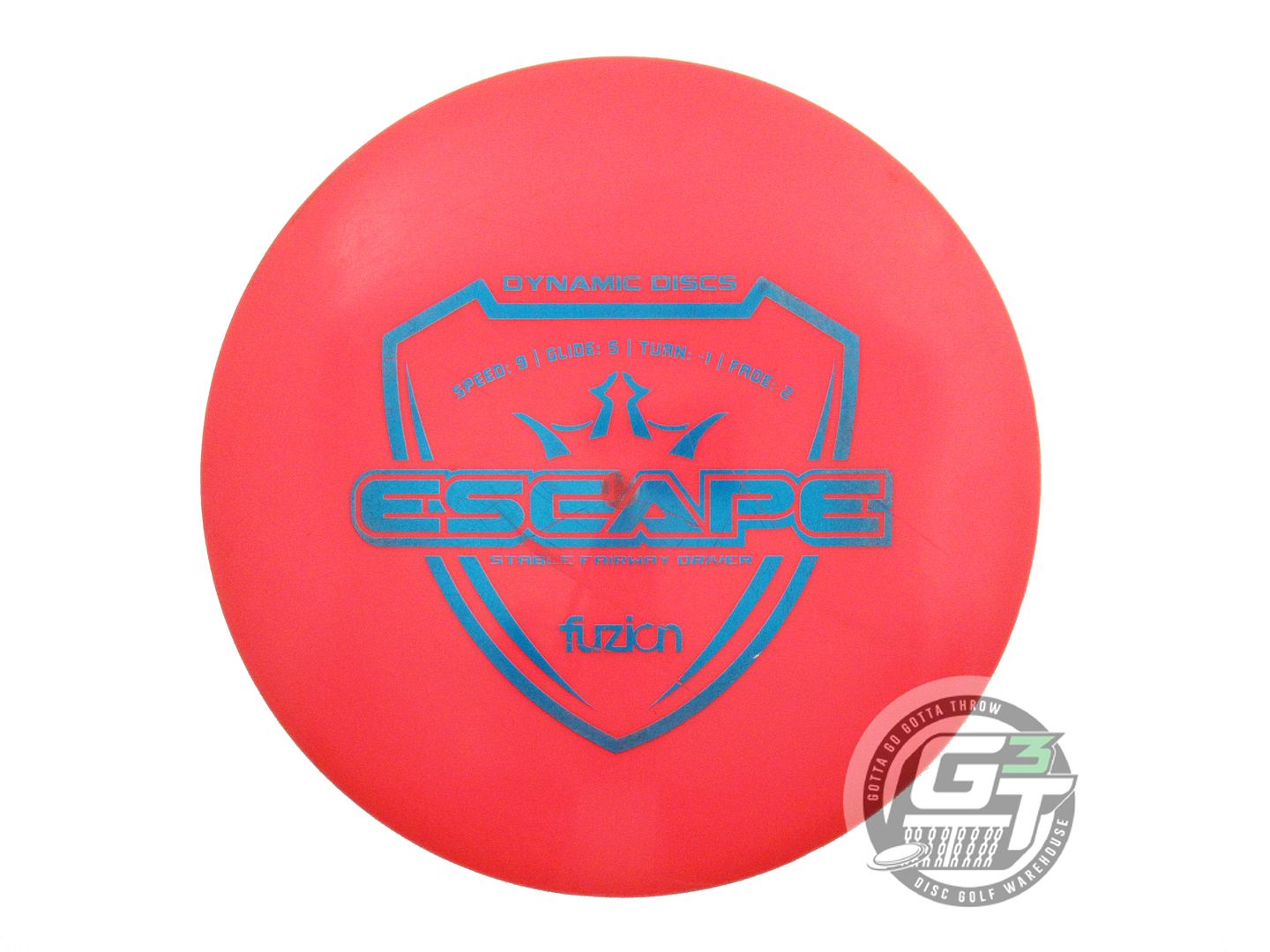 USED Dynamic Discs Fuzion Escape 173g Red Blue Foil Fairway Driver Golf Disc