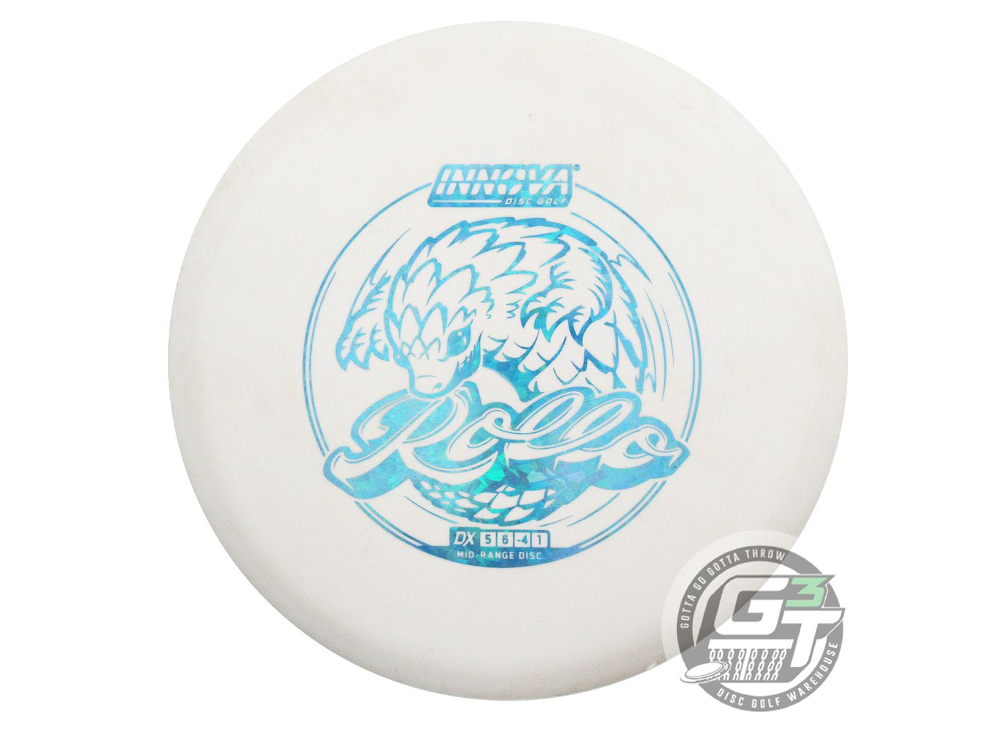 USED Innova DX Rollo 174g White Teal Shatter Foil Midrange Golf Disc