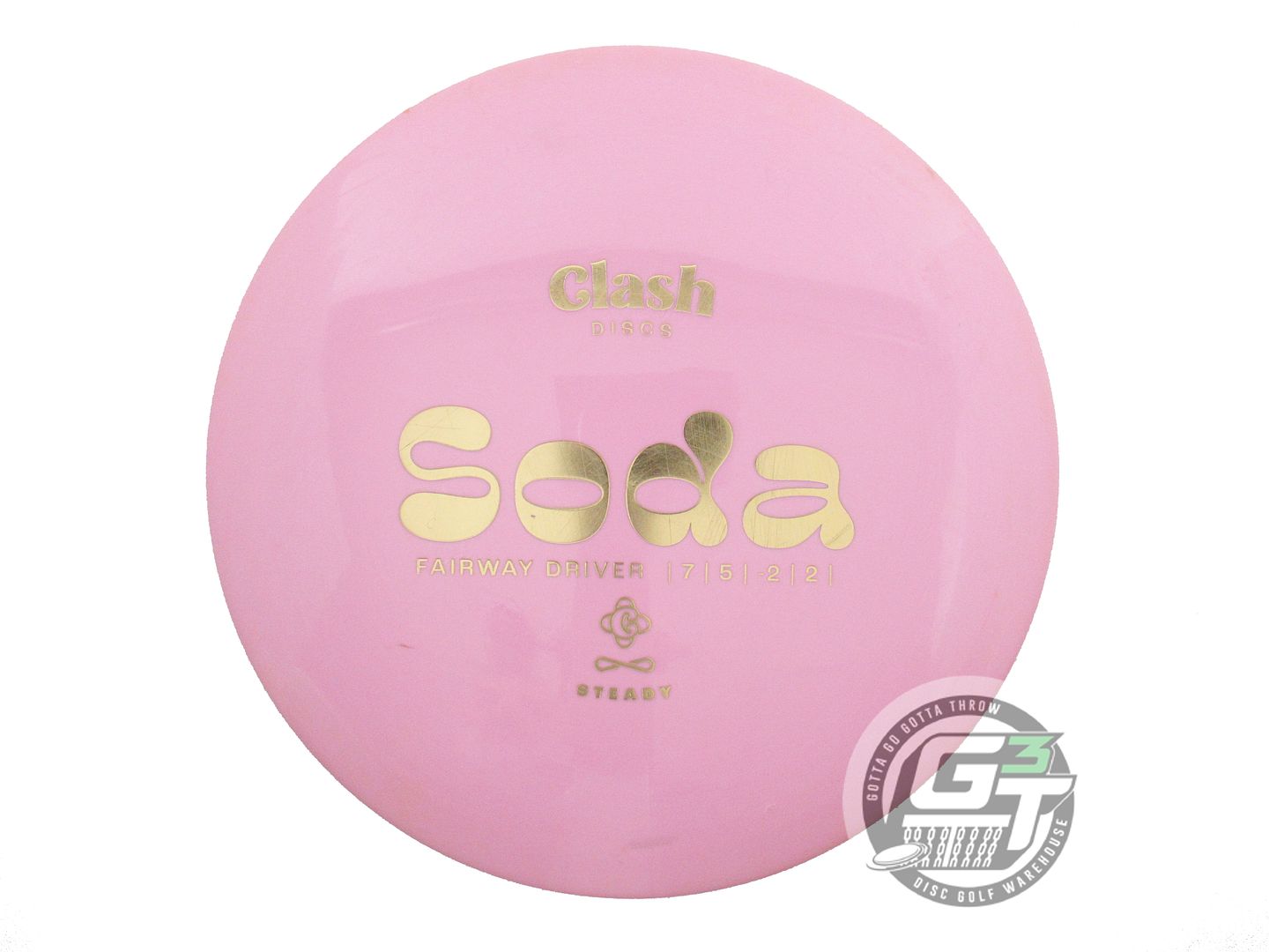 USED Clash Discs Steady Soda 172g Pink Gold Foil Fairway Driver Golf Disc