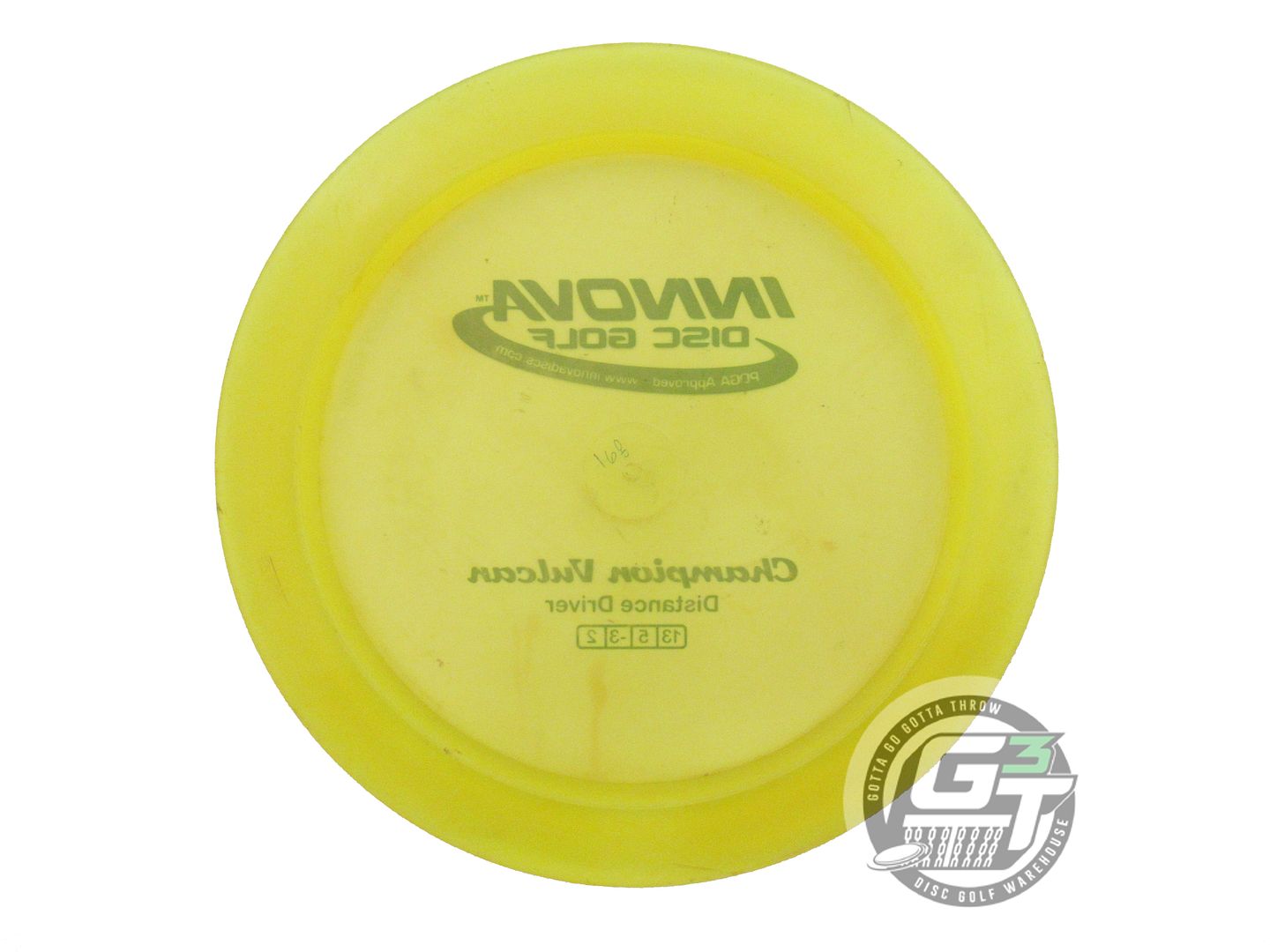 USED Innova Champion Vulcan 168g Yellow Green Foil Distance Driver Golf Disc