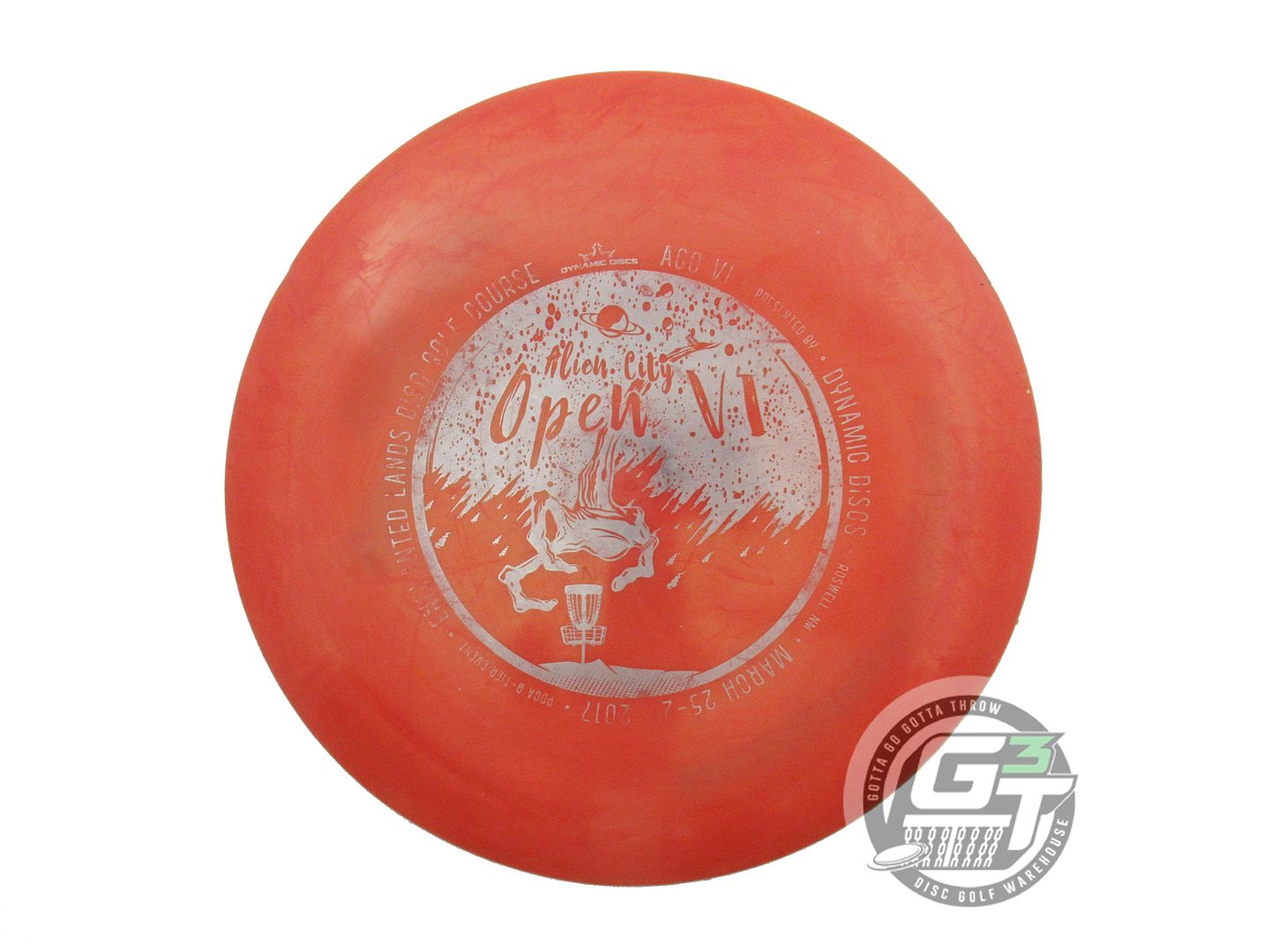 USED Dynamic Discs Fuzion Trespass 168g Burnt Orange Gray Foil Driver Golf Disc