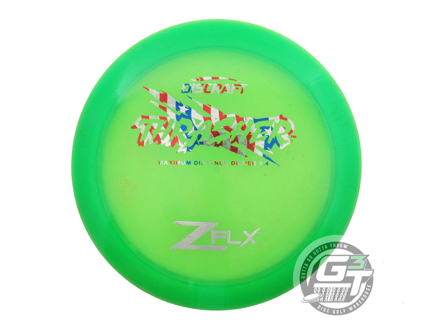 USED Discraft Z FLX Thrasher 175g Green Flag Foil Distance Driver Golf Disc