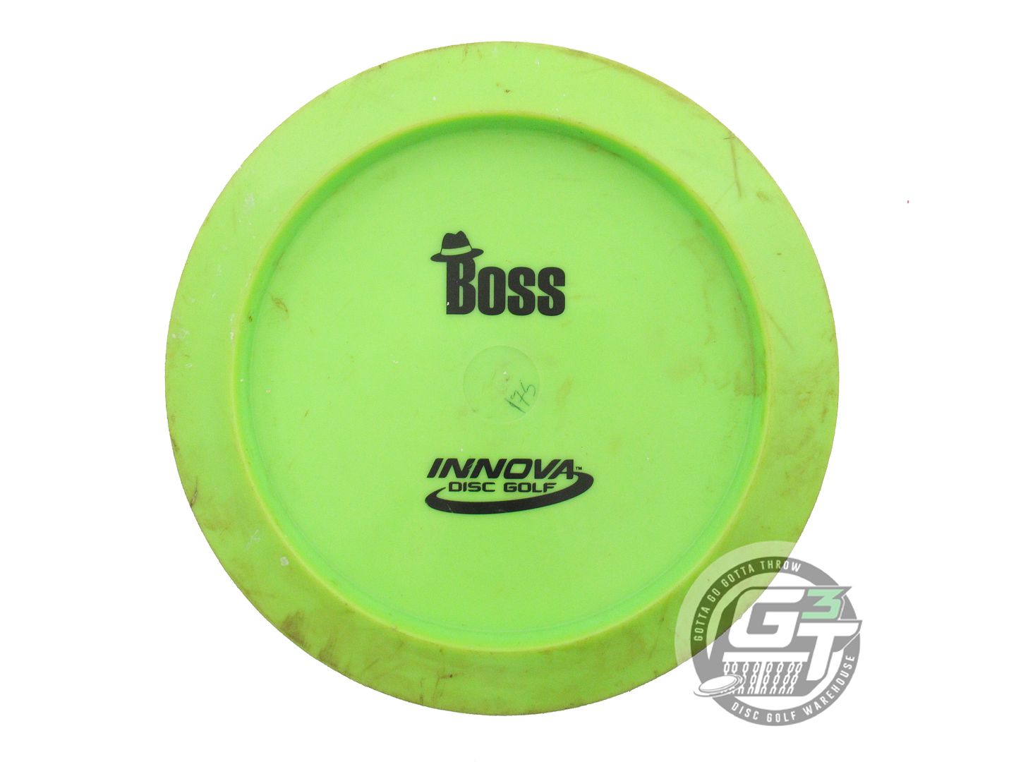 USED Innova Backstamp Star Boss 175g Lime Black Stamp Driver Golf Disc